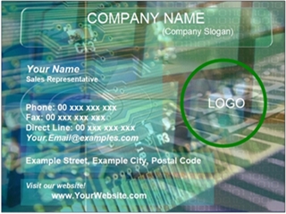 electronics business card example