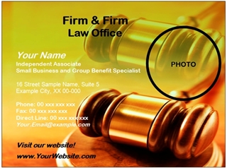 legal business card example