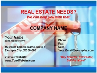 real estate business card example
