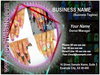 salon business card example