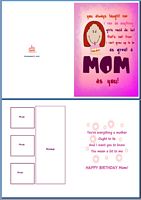 Birthday Card For Her:Great Mom Example