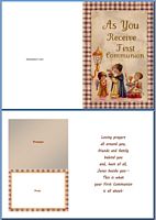 Communion Card:As You Receive First Communion Example