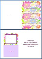Communion Card:Holy First Communion Example