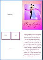 Wedding Card:For My Daughter Example